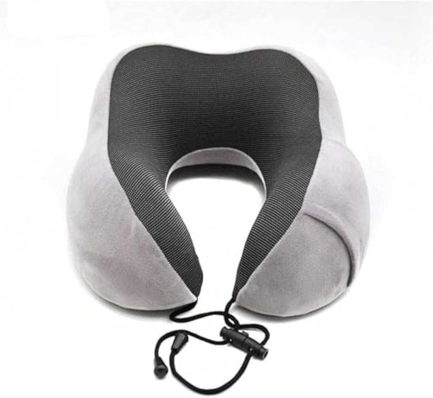 رمادي وسادة رقبة ميموري فوم على شكل U بطيئة الارتداد – وسادة سفر طبية ناعمة لدعم فقرات الرقبة – فرش عنقي للرعاية الصحية – لون رمادي - الصورة 1