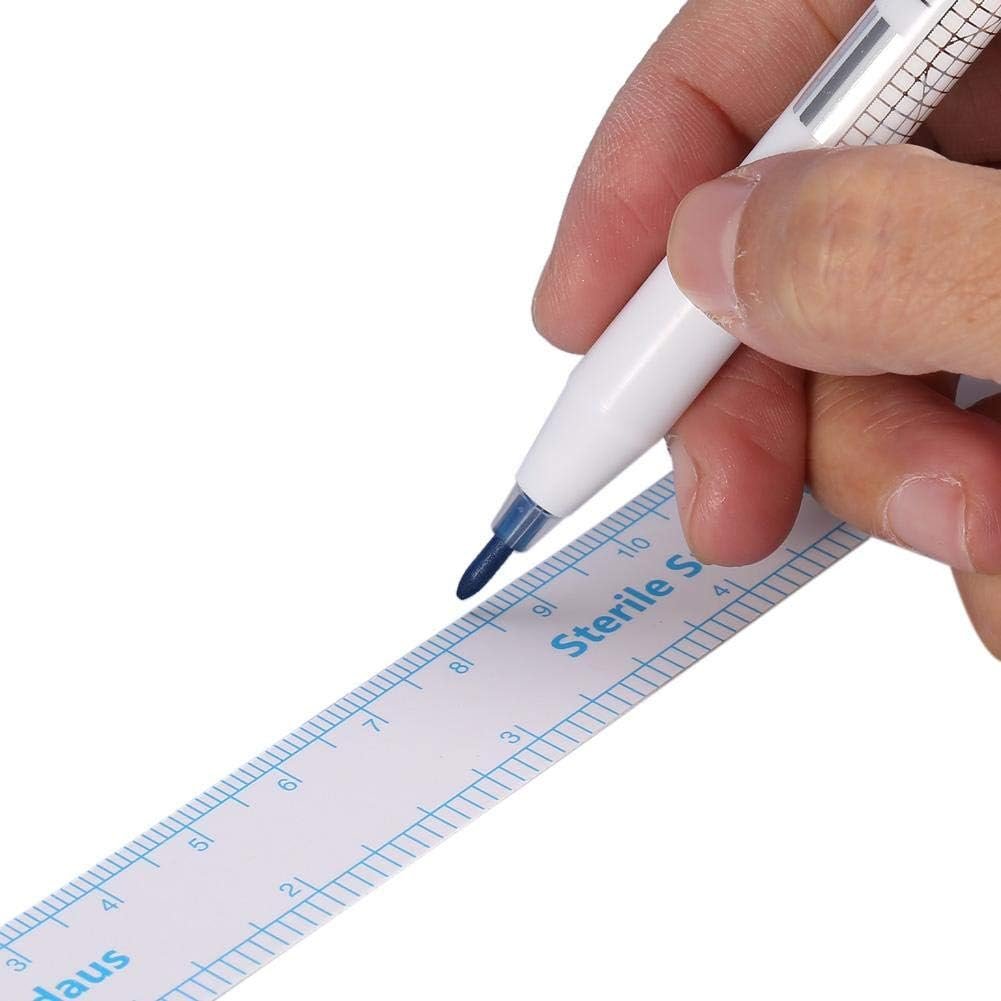 قلم تحديد للوشم والبشرة00 قلم تحديد جراحي للوشم والبشرة من Quinlorgo – رفيع، لون أرجواني، رأس دقيق قابل للمسح - الصورة 1