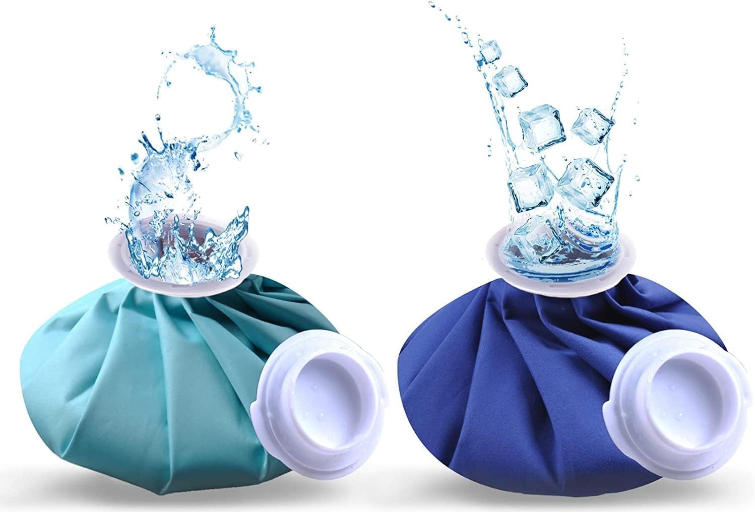 كيس ثلج - قربة ثلج أكياس ثلج وحرارة قابلة لإعادة الاستخدام – مجموعة 3 مقاسات + كيس جيمكسين™ 23 سم للعلاج الساخن والبارد ( 3 قطع مقاسات مختلفة ) - الصورة 1