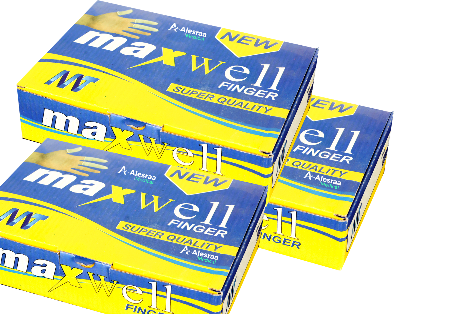 قفاز - 3 علب أقفال أصابع ماكسويل Maxwell – أغطية أصابع واقية أحادية الاستخدام، قفازات أصابع للنظافة والحماية (عبوة 70 قطعة) - الصورة 1